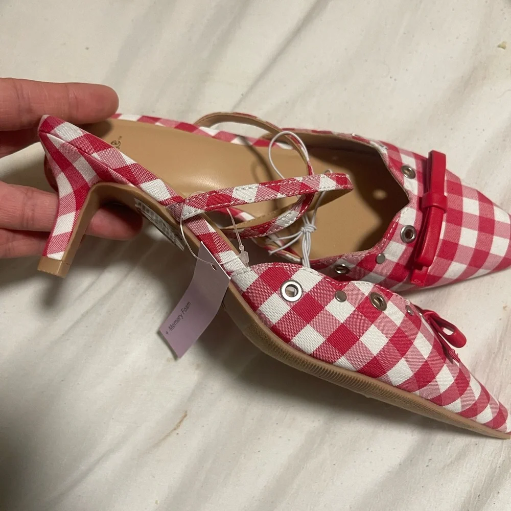 Wild Fable Red Gingham Women's Shoes - Picture 8 of 8